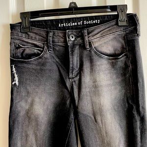 Articles of Society Black Distressed Skinny Jeans